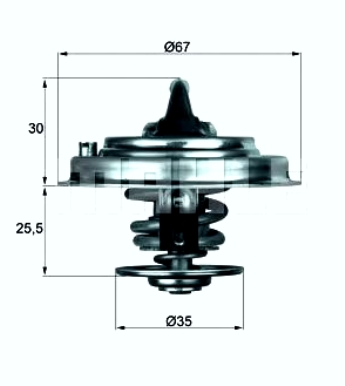 TERMOSTAT VW GOLF 3 LT 28-55 80C BEHR - TX3080D - 075121113D - TX3080D
